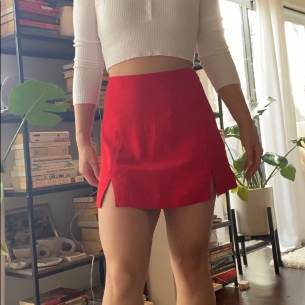 NWOT Capulet red mini skirt
